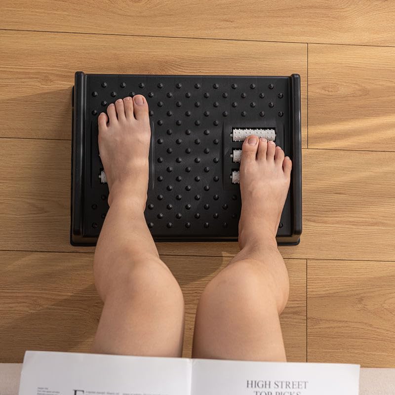 MRC Anti Slip Footrest | MRC Foot Rest for Office Chair with Acupressure Points and Roller | Ergonomic Footrest for Office Desk - MRC Executive Chairs