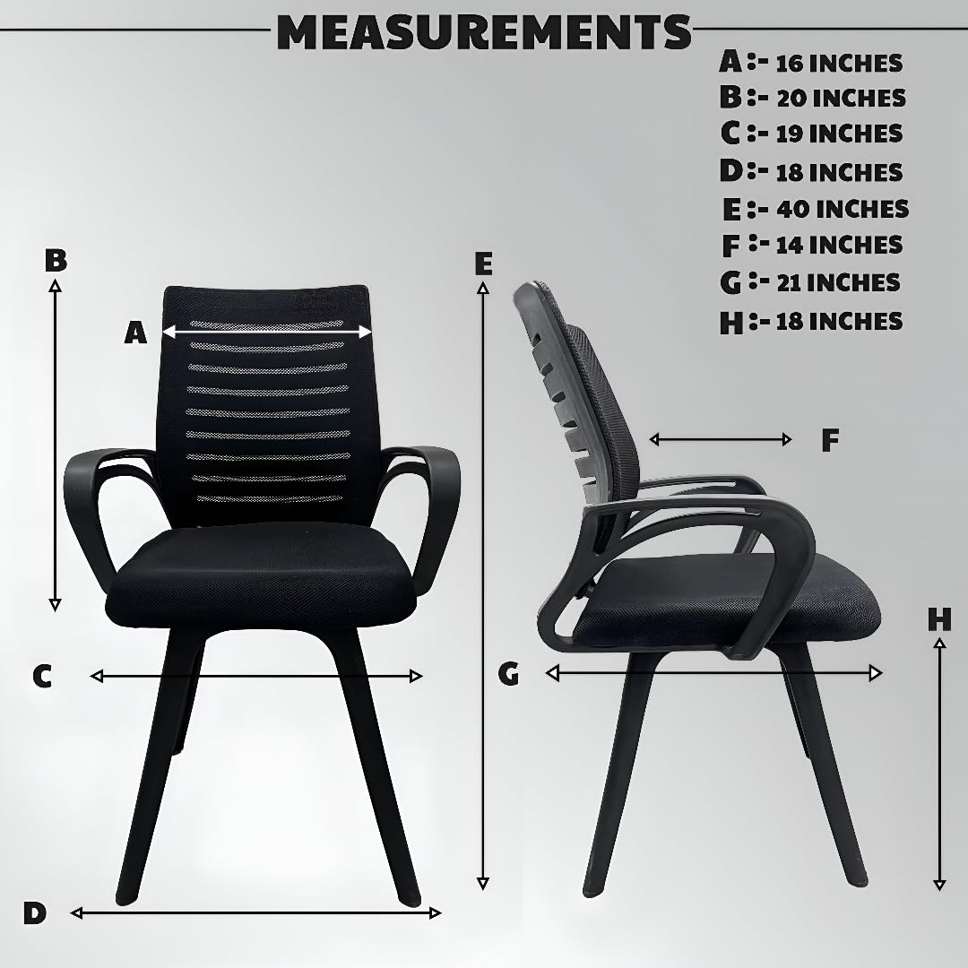 MRC Boom Fix Staff Chair | Mid-Back Fixed Ergonomic for Office Chair & Study Chair - MRC Executive Chairs