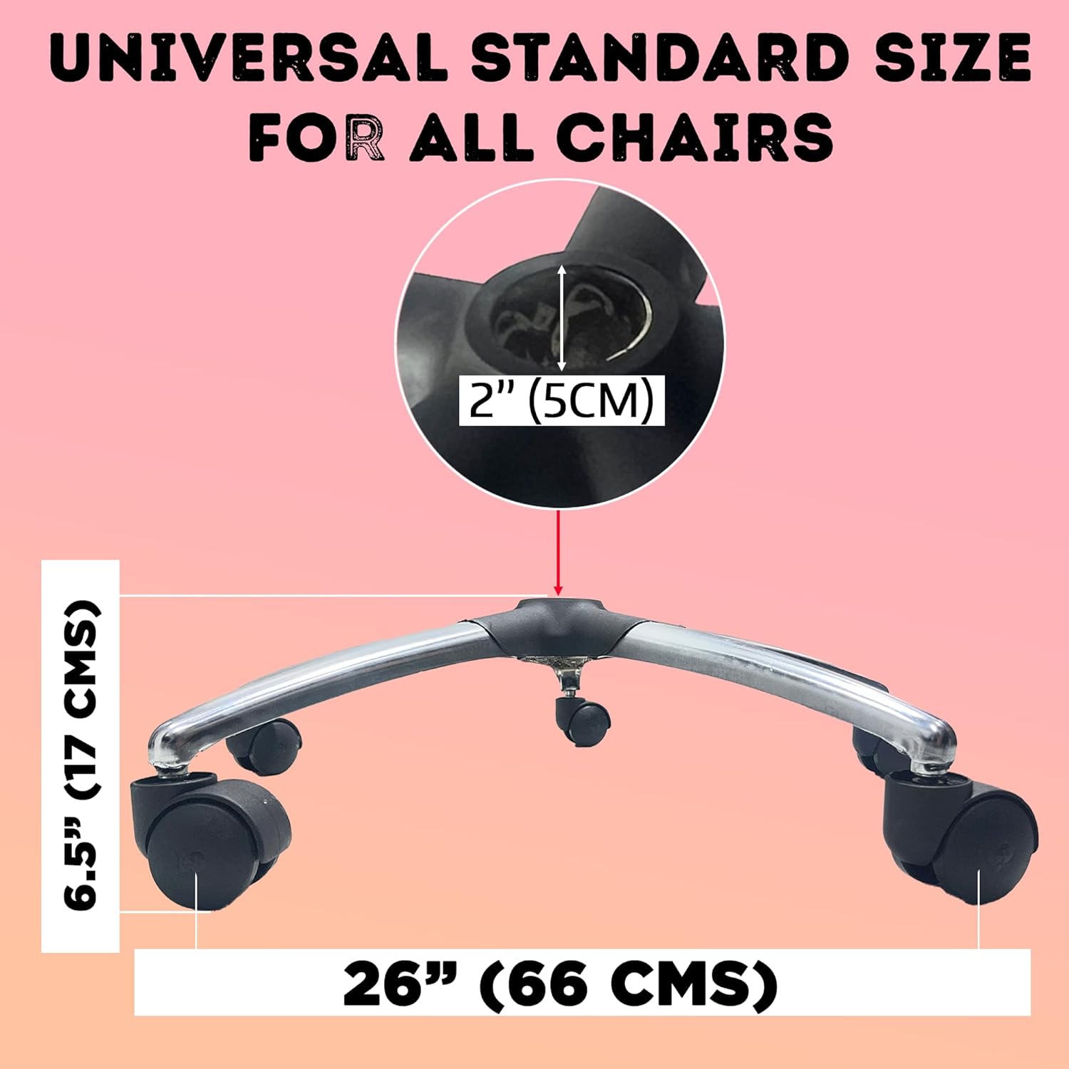 MRC Beta Chromebase | Heavy Duty Office Chair Replacement Base - 26 - MRC Executive Chairs