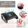 MRC Adjustable Foot Rest for Office Chair with Acupressure Points and Roller | Ergonomic Footrest for Office Desk with 6 Heights - MRC Executive Chairs