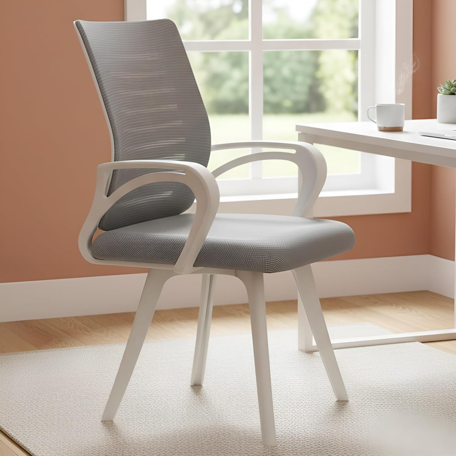 MRC Boom Fix Staff Chair | Mid-Back Fixed Ergonomic for Office Chair & Study Chair