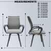 MRC Boom Fix Staff Chair | Mid-Back Fixed Ergonomic for Office Chair & Study Chair - MRC Executive Chairs