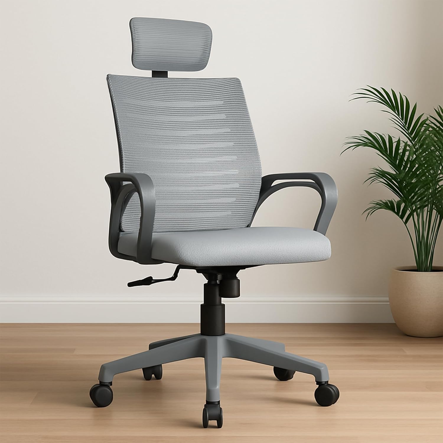 MRC Boom High-Back Office Chair | Ergonomic Desk Office Chair with Adjustable Head Rest and Revolving Heavy Duty Nylon Base - MRC Executive Chairs