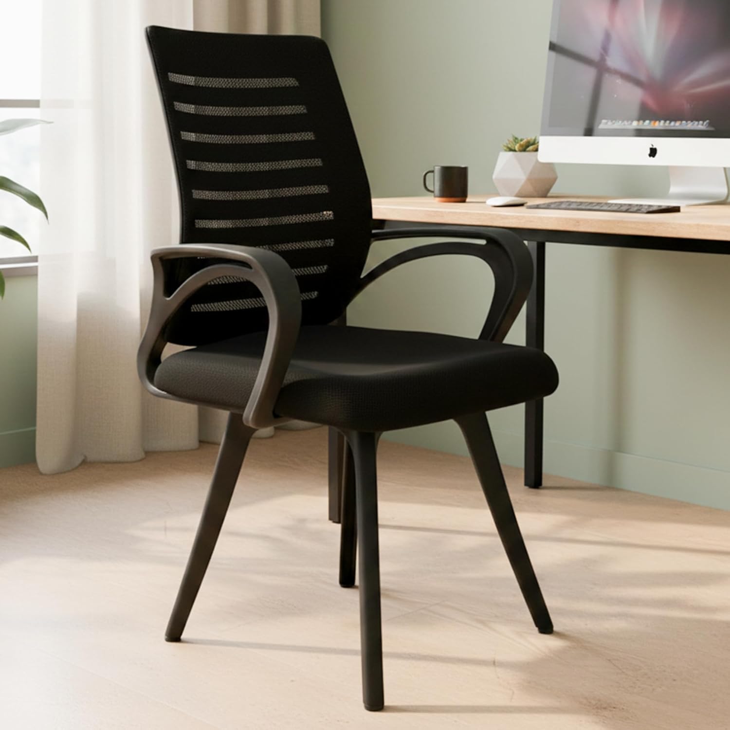 MRC Boom Fix Staff Chair | Mid-Back Fixed Ergonomic for Office Chair & Study Chair - MRC Executive Chairs