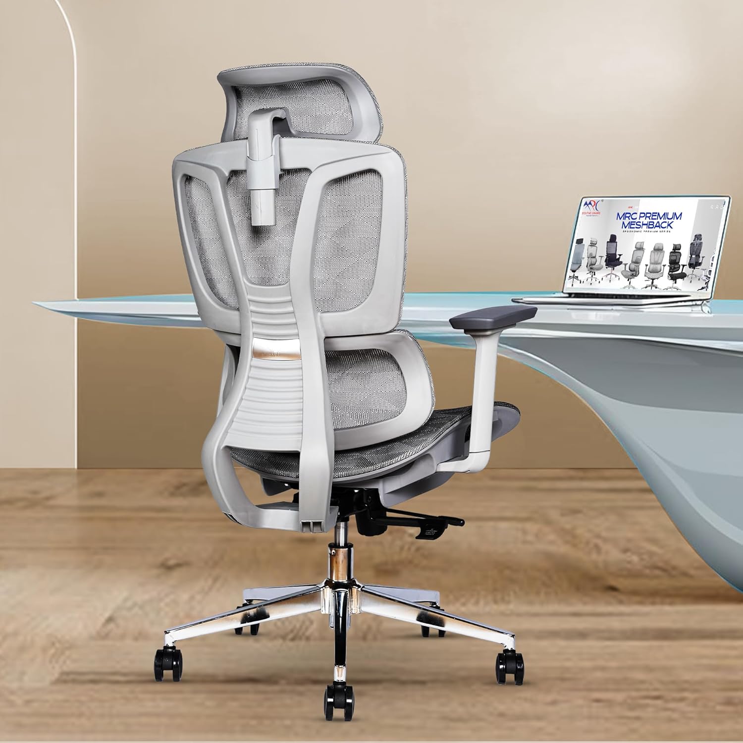 MRC Bravo Premium Ergonomic Office Chair | High Back Mesh with Auto-Adjustable Lumbar & 3D Arms