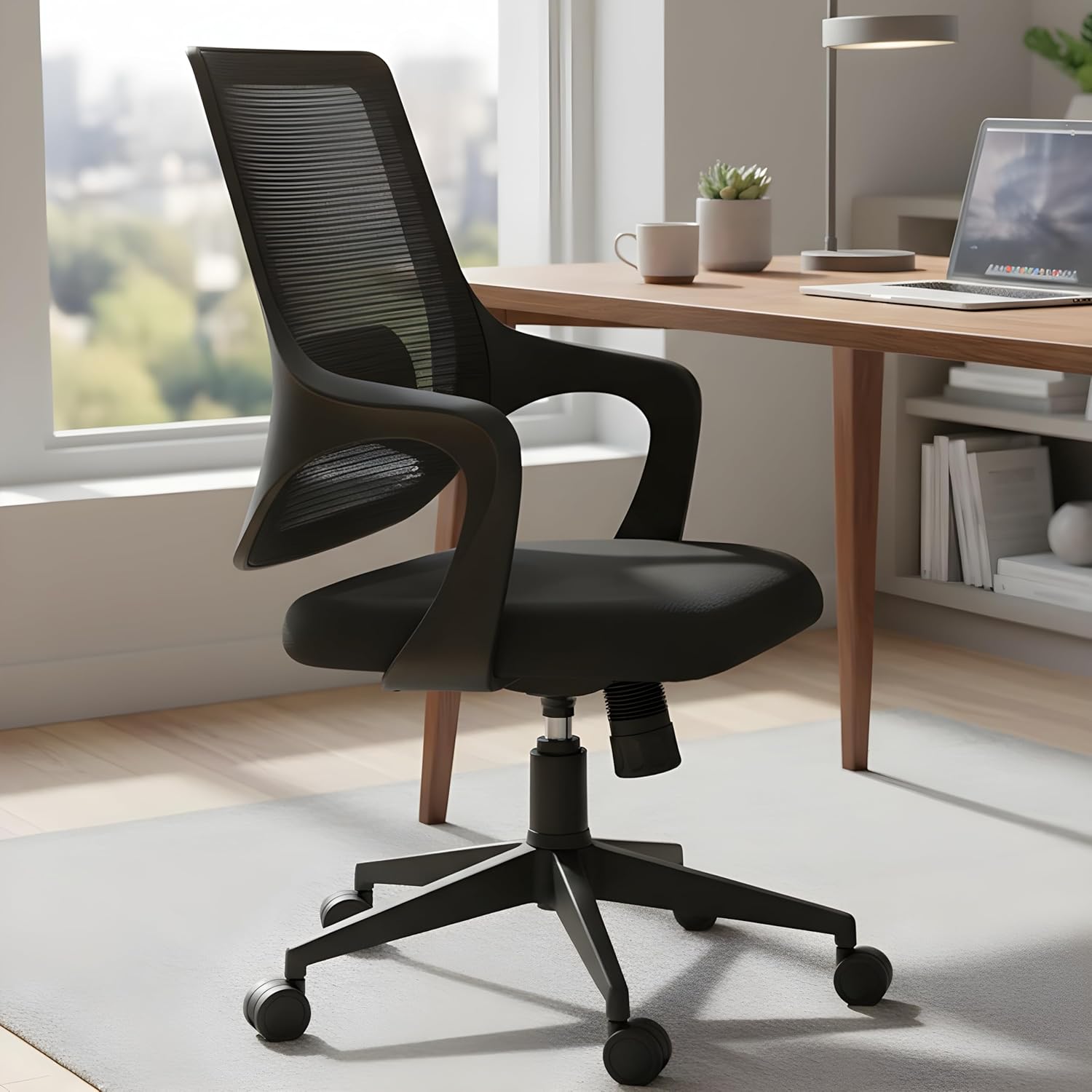 MRC Mono Revolving Ergonomic Office Chair | Breathable Mesh & Study–Lumbar Support with Heavy Duty Nylon Base - MRC Executive Chairs