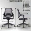 MRC Mono Revolving Ergonomic Office Chair | Breathable Mesh & Study–Lumbar Support with Heavy Duty Nylon Base - MRC Executive Chairs
