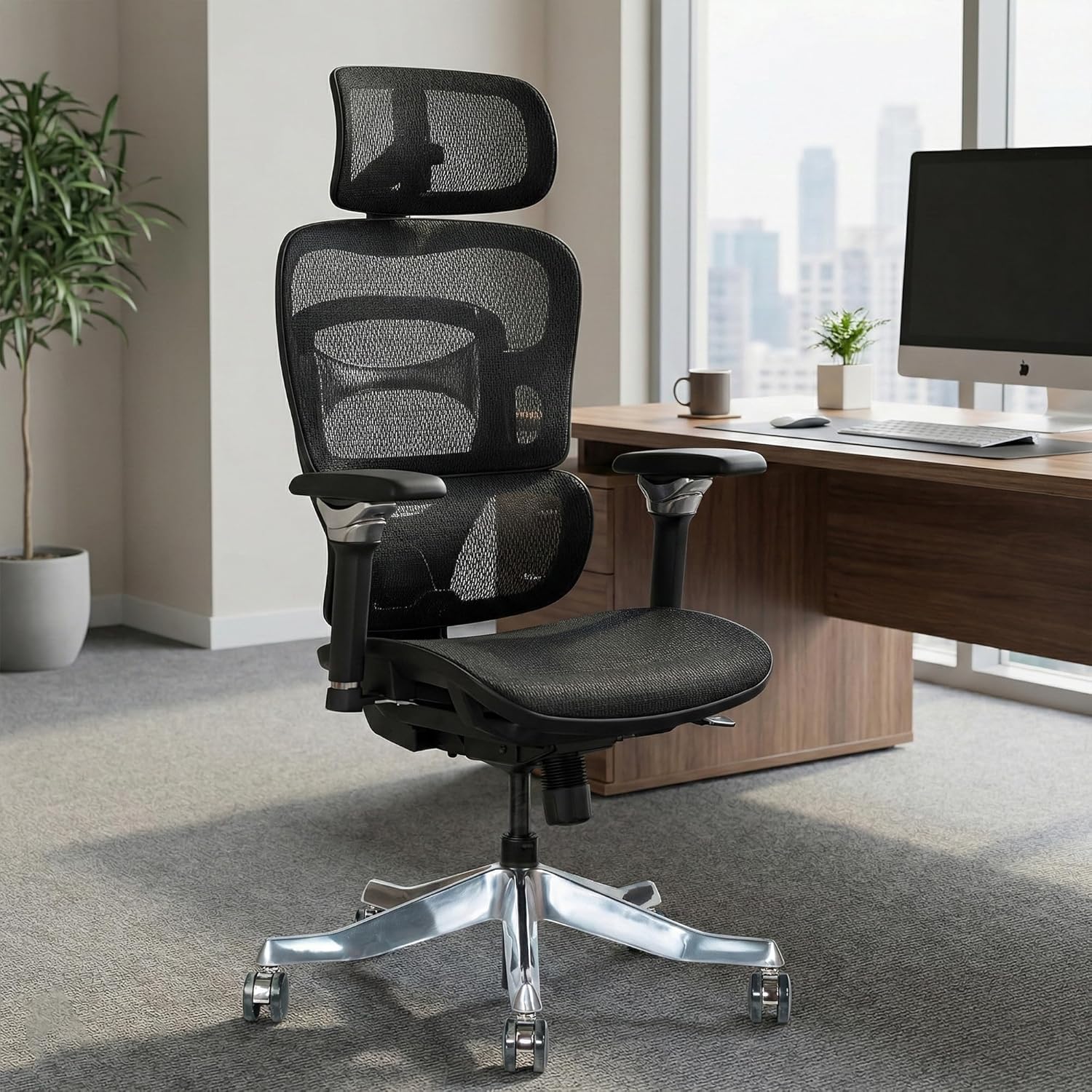 MRC Legacy Premium Ergonomic Office Chair | Adjustable Lumbar Support, 8D Armrests, Multi-Tilt Lock Mechanism, Seat Sliding - MRC Executive Chairs