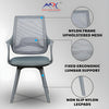 MRC Mono fixed chair in black and gray with fixed lumbar support and non-slip nylon leg pads