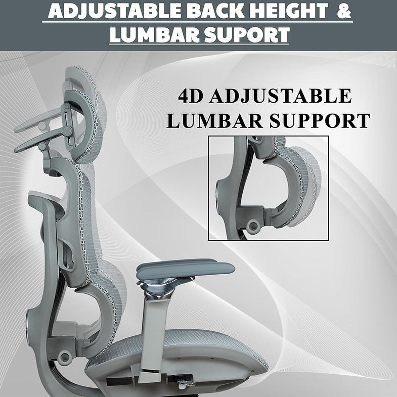 MRC Legacy Premium Ergonomic Office Chair | Adjustable Lumbar Support, 8D Armrests, Multi-Tilt Lock Mechanism, Seat Sliding - MRC Executive Chairs