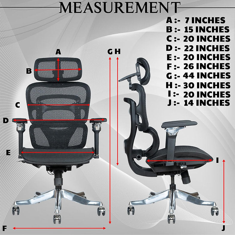 MRC Legacy Premium Ergonomic Office Chair | Adjustable Lumbar Support, 8D Armrests, Multi-Tilt Lock Mechanism, Seat Sliding - MRC Executive Chairs