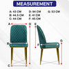MRC Dining Chair (Green) | Velvet Fabric & Cushion Seat for Restaurants, Bedroom, Living Room - MRC Executive Chairs