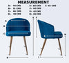 MRC Blueberry Dining Chair (Premium) | Velvet Fabric & Cushion Seat for Restaurants, Bedroom, Living Room - MRC Executive Chairs