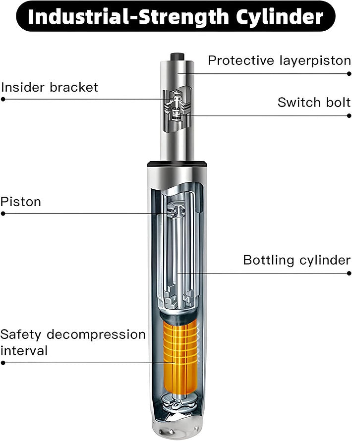 Chrome Hydraulic | Heavy Duty Hydraulic and Suitable for All Office Chairs (Chrome Hydraulic) | Chair Accessories - MRC Executive Chairs