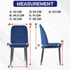 MRC Dining Chair (Royal Blue) | Velvet Fabric & Cushion Seat with Metal Legs for Restaurants, Bedroom, Living Room - MRC Executive Chairs