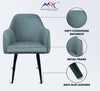 MRC Softy Dining Chair | Velvet Fabric & Cushion Seat for Restaurants, Bedroom, Living Room - MRC Executive Chairs