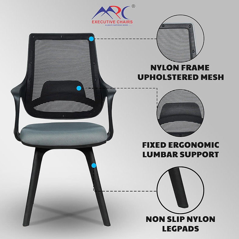 MRC Mono Fixed Ergonomic Office Chairs | Breathable Mesh & Study–Lumbar Support with Heavy Duty Nylon Base - MRC Executive Chairs