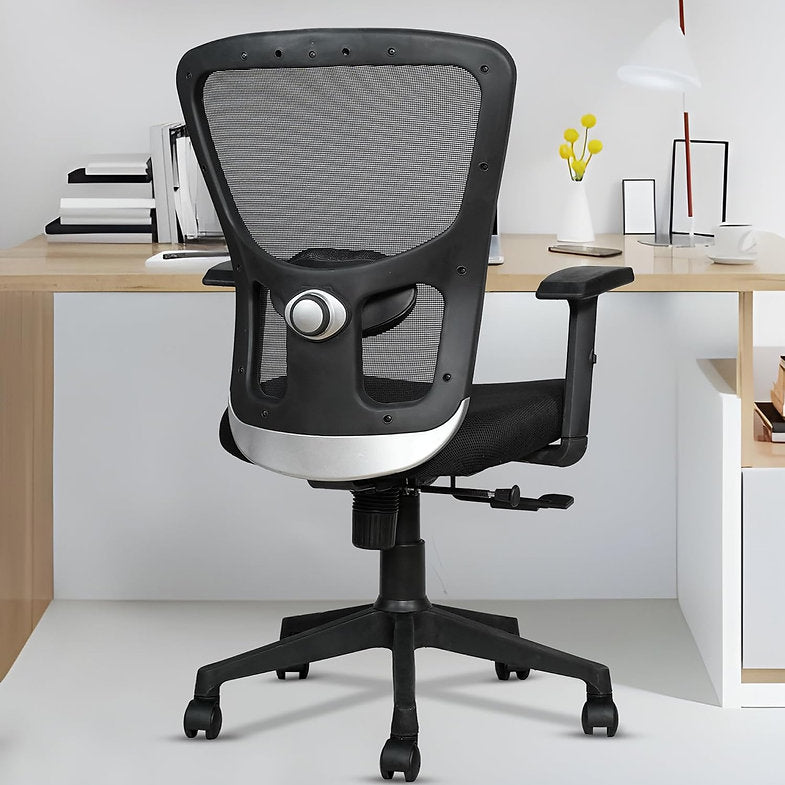 MRC Jazz Mid-Back Office Chair | Office Desk Chair with Adjustable Armrests & Lumbar Support - MRC Executive Chairs