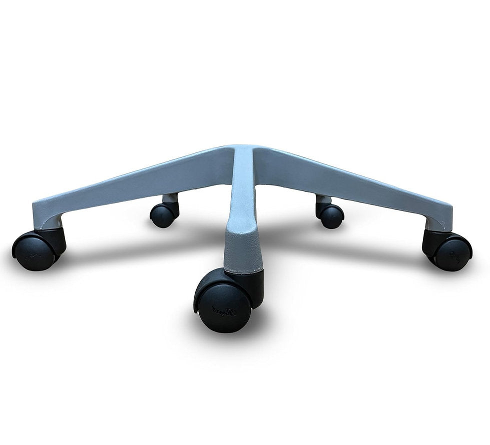 PVC Chairs Base Nylon Black | Nylon Caster Black Wheel with Shining Matt Finish Chair Base (Black) | Chair Accessories - MRC Executive Chairs