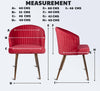 MRC Strawberry Dining Chair (Premium) | Velvet Fabric & Cushion Seat for Restaurants, Bedroom, Living Room - MRC Executive Chairs