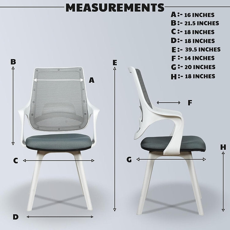 MRC Mono Fixed Ergonomic Office Chairs | Breathable Mesh & Study–Lumbar Support with Heavy Duty Nylon Base - MRC Executive Chairs