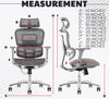 MRC Oscar Premium Mesh Ergonomic Office Chair | High Back with Back Height Adjust, Multi-Lock with seat Slide - MRC Executive Chairs