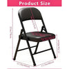 MRC Metal Folding Chair | Super Soft Cushion Seat Upholstered Leatherette for Space-Saving Design for Home - MRC Executive Chairs