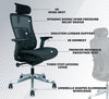 MRC Alcazar Ergonomic Office Chair, Mesh High Back Home Office Computer Chair with Adjustable Lumbar Support, 3D Armrests - MRC Executive Chairs