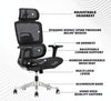 MRC Status Premium Mesh Ergonomic Office Chair | 4D Armrests with High Back, Back Height Adjust, Multi-Lock with seat Slide - MRC Executive Chairs
