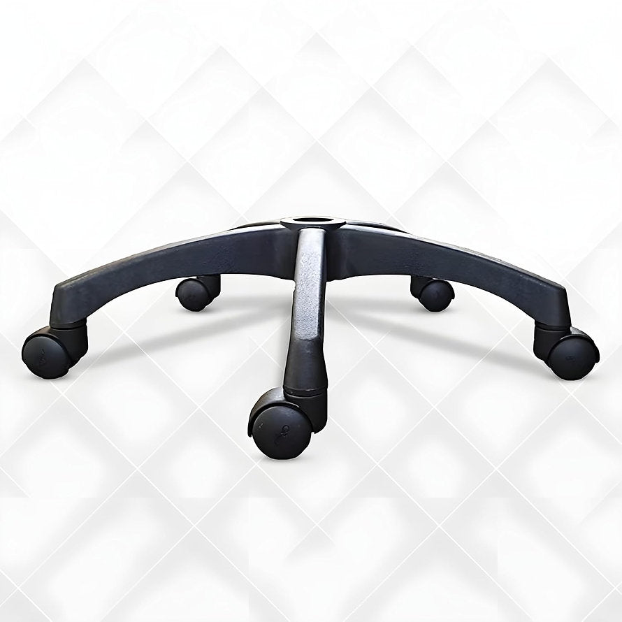 PVC Chairs Base Nylon Black | Nylon Caster Black Wheel with Shining Matt Finish Chair Base (Black) | Chair Accessories - MRC Executive Chairs