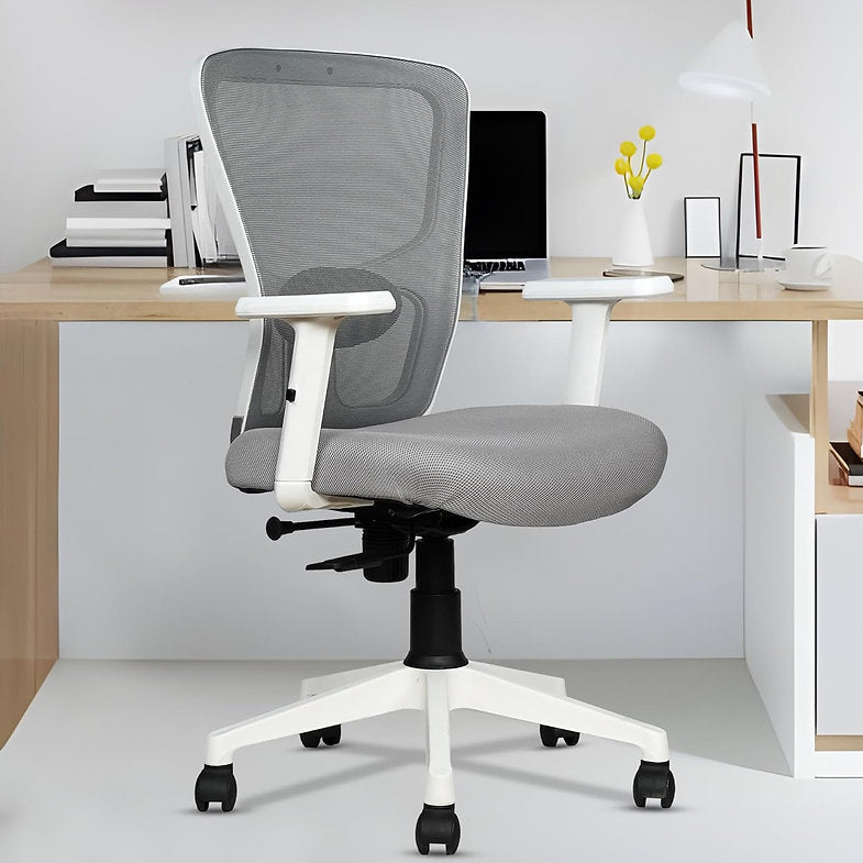 MRC Jazz Mid-Back Office Chair | Office Desk Chair with Adjustable Armrests & Lumbar Support - MRC Executive Chairs