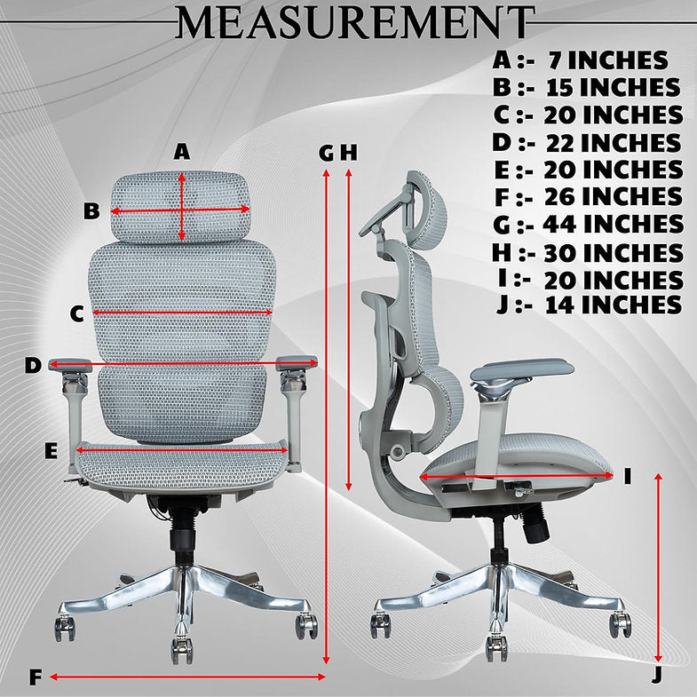 MRC Legacy Premium Ergonomic Office Chair | Adjustable Lumbar Support, 8D Armrests, Multi-Tilt Lock Mechanism, Seat Sliding - MRC Executive Chairs