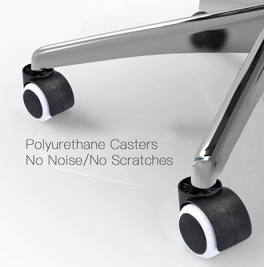 50MM Black & White Wheels | Heavy-Duty Replacement Casters with 250 kg Load Capacity for Smooth & Silent Rolling | Chair Accessories - MRC Executive Chairs