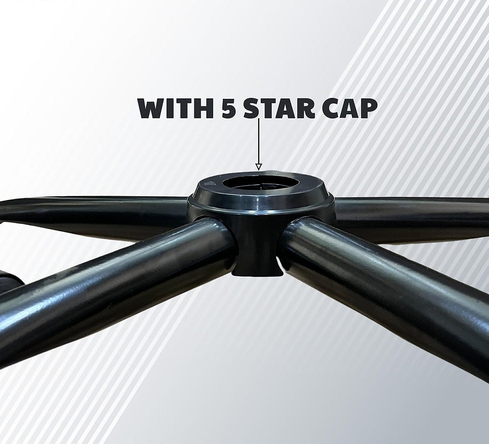 Heavy Duty Chair Base With Wheels | 25 Inches With Nylon Wheels (Black) | Chair Accessories - MRC Executive Chairs