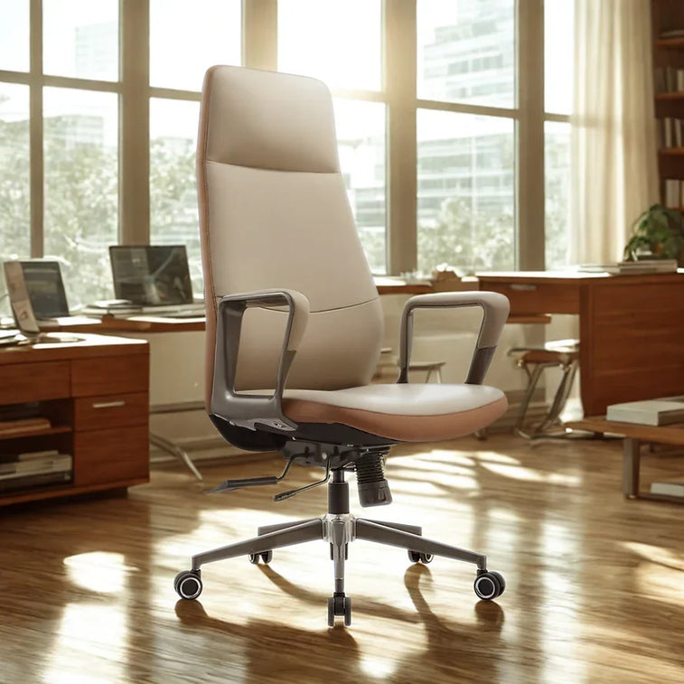 MRC Tesla High-Back Premium Ergonomic Leather Chair. Buy leather chair that is designed to relieve back pain caused by long hours of sitting, it incorporates an ergonomic with dual lumbar supports that gently supports your waist. 