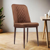 MRC Dining Chair (Brown & Gold) | Velvet Fabric & Cushion Seat with Metal Legs for Restaurant, Bedroom & Living Room - MRC Executive Chairs