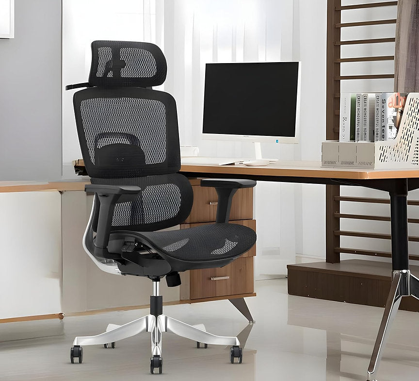 MRC Status Premium Mesh Ergonomic Office Chair | 4D Armrests with High Back, Back Height Adjust, Multi-Lock with seat Slide