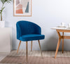 MRC Blueberry Dining Chair (Premium) | Velvet Fabric & Cushion Seat for Restaurants, Bedroom, Living Room - MRC Executive Chairs