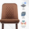 MRC Dining Chair (Brown & Gold) | Velvet Fabric & Cushion Seat with Metal Legs for Restaurant, Bedroom & Living Room - MRC Executive Chairs