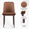MRC Dining Chair (Brown & Gold) | Velvet Fabric & Cushion Seat with Metal Legs for Restaurant, Bedroom & Living Room - MRC Executive Chairs