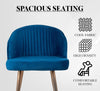 MRC Blueberry Dining Chair (Premium) | Velvet Fabric & Cushion Seat for Restaurants, Bedroom, Living Room - MRC Executive Chairs