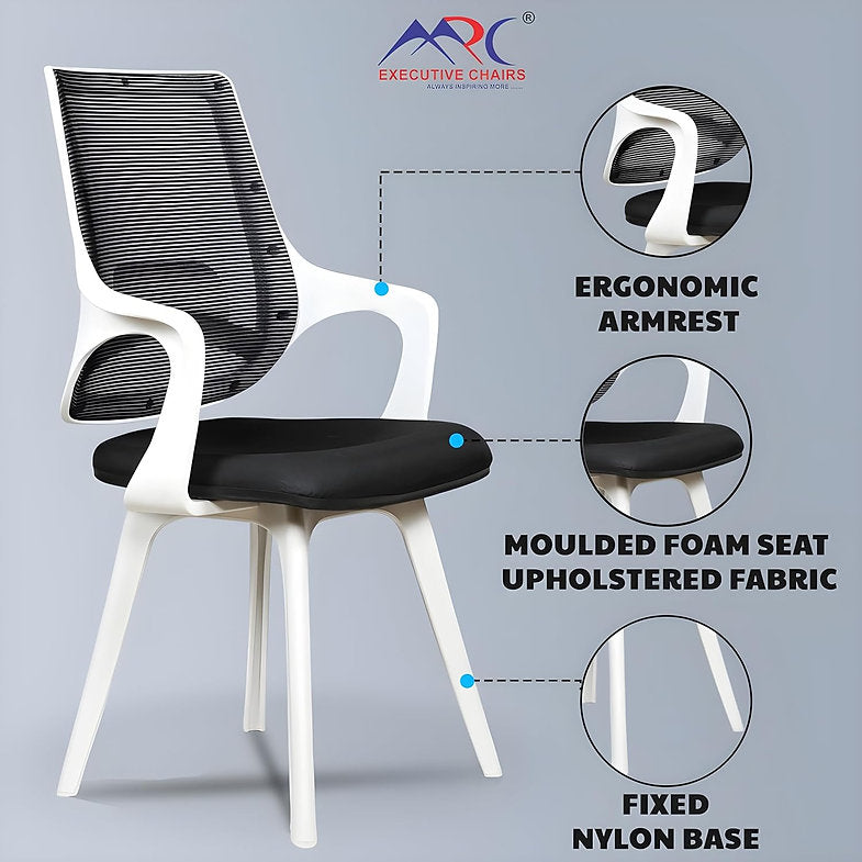 MRC Mono Fixed Ergonomic Office Chairs | Breathable Mesh & Study–Lumbar Support with Heavy Duty Nylon Base - MRC Executive Chairs