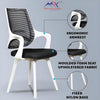 black and white mrc mono fixed chair with ergonomic lumbar support.