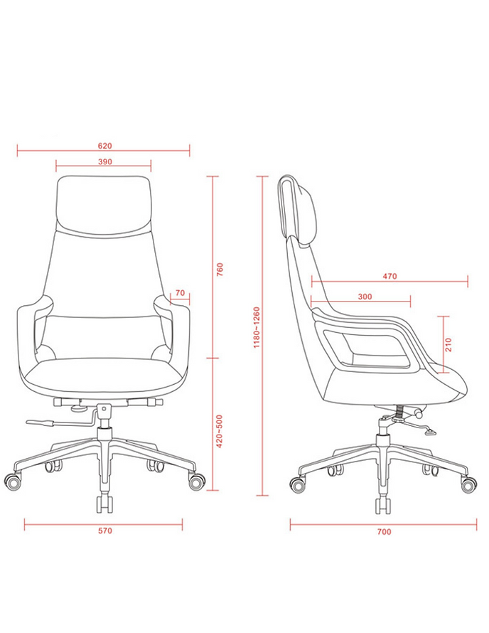 MRC Sleek High-Back - MRC Executive Chairs