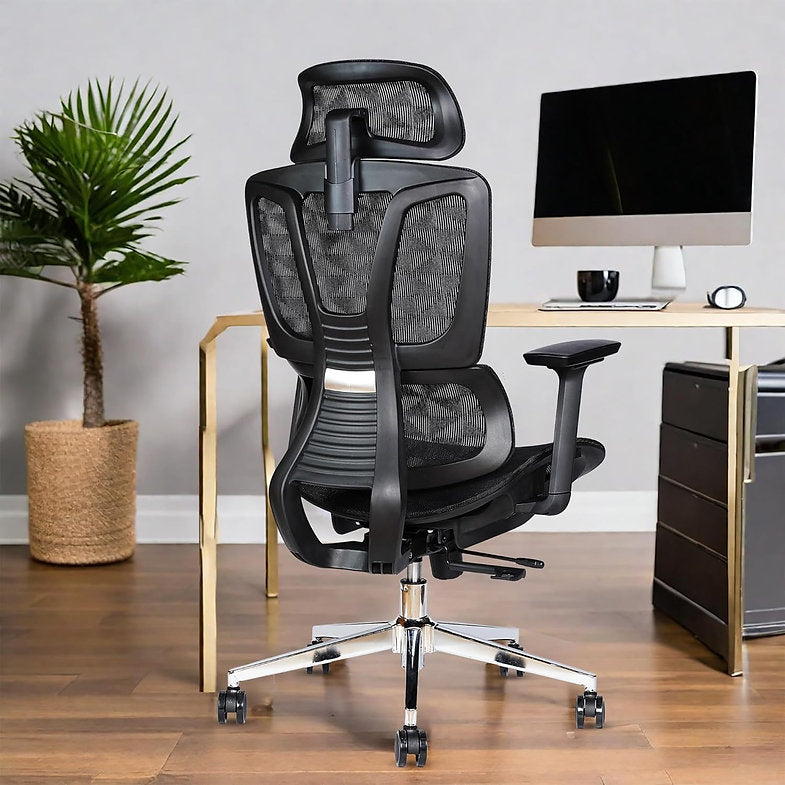 MRC Bravo Premium Ergonomic Office Chair | High Back Mesh with Auto-Adjustable Lumbar & 3D Arms - MRC Executive Chairs