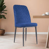 MRC Dining Chair (Royal Blue) | Velvet Fabric & Cushion Seat with Metal Legs for Restaurants, Bedroom, Living Room - MRC Executive Chairs