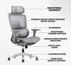MRC Status Premium Mesh Ergonomic Office Chair | 4D Armrests with High Back, Back Height Adjust, Multi-Lock with seat Slide - MRC Executive Chairs