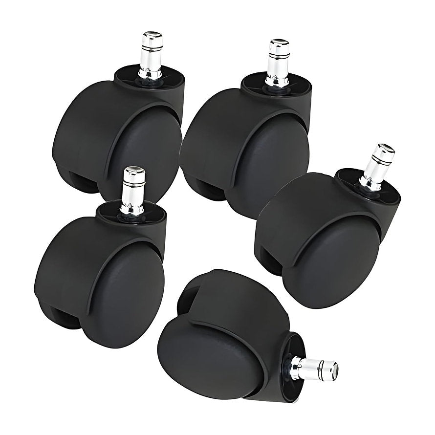 50MM Black & White Wheels | Heavy-Duty Replacement Casters with 250 kg Load Capacity for Smooth & Silent Rolling | Chair Accessories - MRC Executive Chairs