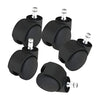 50MM Black & White Wheels | Heavy-Duty Replacement Casters with 250 kg Load Capacity for Smooth & Silent Rolling | Chair Accessories - MRC Executive Chairs