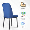 MRC Dining Chair (Royal Blue) | Velvet Fabric & Cushion Seat with Metal Legs for Restaurants, Bedroom, Living Room - MRC Executive Chairs